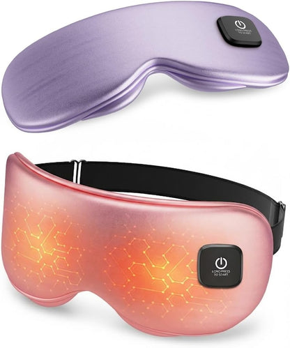 Heated Eye Mask - Cordless Eye Mask for Dry Eyes, FSA-HSA Eligible, Eye Relief, Improved Sleep, Washable Eye Heating pad for Travel and with Replaceable Shell