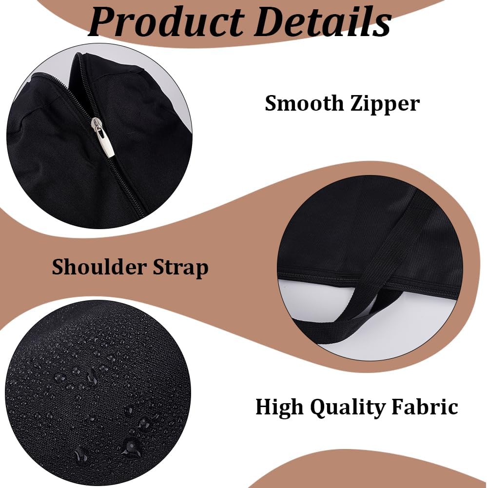GORGECRAFT Black Protective Carrying Chair Bag 57.1x13.7 inch Big Polyester Camp Chair Replacement Bag with Drawstring Shoulder Strap for Foldable Hammock Yoga Mat Umbrella Tent Rectangle