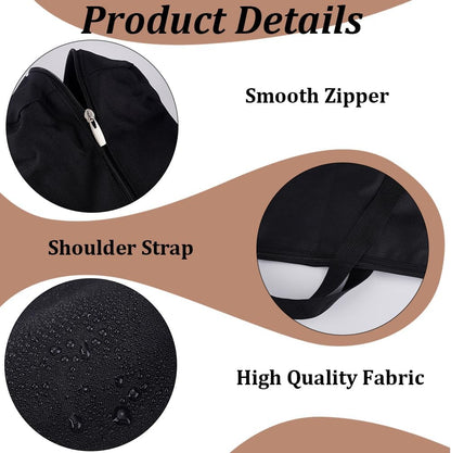 GORGECRAFT Black Protective Carrying Chair Bag 57.1x13.7 inch Big Polyester Camp Chair Replacement Bag with Drawstring Shoulder Strap for Foldable Hammock Yoga Mat Umbrella Tent Rectangle