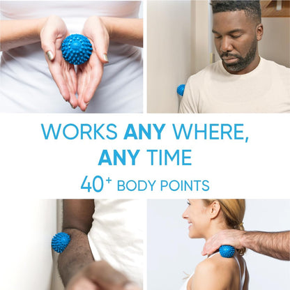 Dr. Cohen's acuball Heatable Deep Tissue Massage Ball - acuBall Trigger Point Massage Therapy for Myofascial and Stress Release and Exercise - Effective Back Massager Ball for Targeted Pain Relief