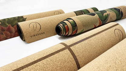 Eco-Friendly, Non-Toxic Cork Yoga Mat. Sweat Resistant, Non-Slip Flat Mat. Ideal for Hot Yoga, Bikram, Vinyasa, Power, Pilates, HIIT Workouts. (72" x 26" x 4mm)
