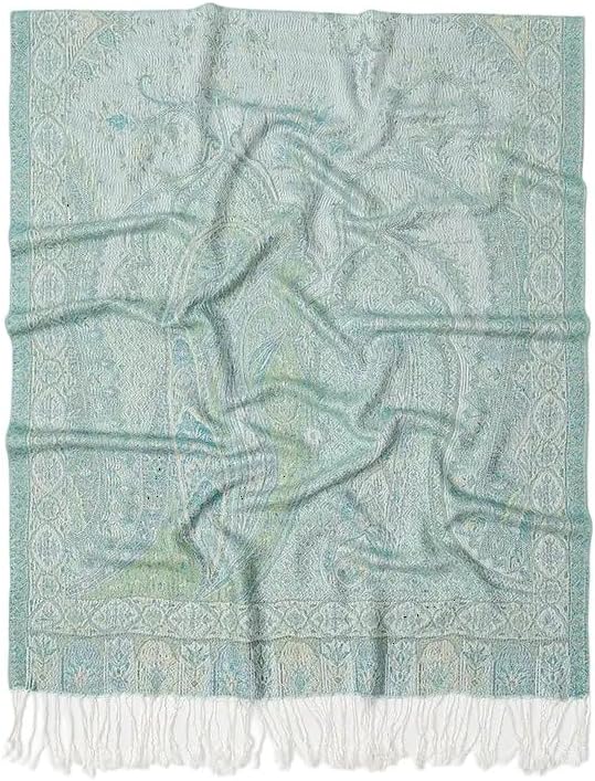 Ciormis Two Tone Silky Paisley Pashmina Shawl Scarf,Soft Women's Rave Jacquard Pashminas Wrap Scarves
