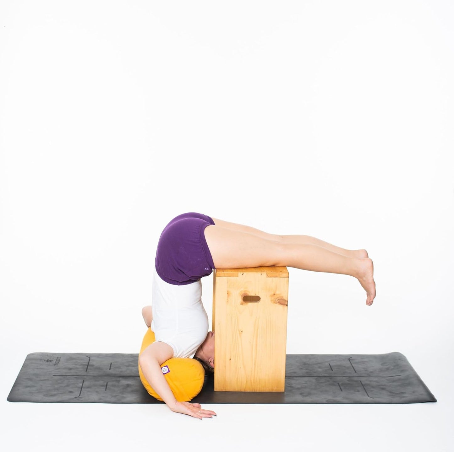 Yogikuti Iyengar Halasana Box - Eco-Friendly Wooden Halasana Bench for Supportive Yoga Practice, Perfect for Inversions and Enhanced Flexibility