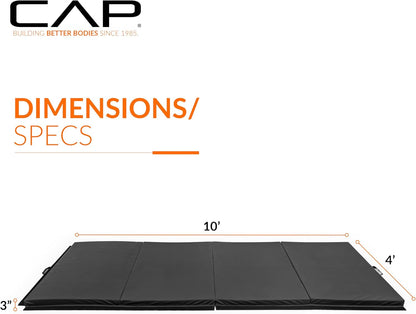 CAP Barbell All Purpose Folding Anti Tear Exercise Training Aerobic Fitness Gym & Gymnastics Balance Mat | Multiple colors