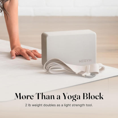 WeGym Yoga blocks with Anti-Slip, Comfortable Grip, Sturdy Sides for Secure Workouts at Home, for Yoga, and Pilate Training