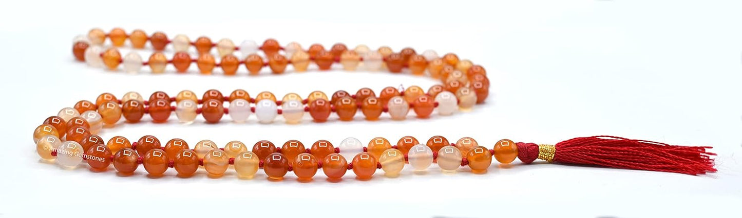 Amazing Gemstone 108 Beads Handmade Mala (Knotted, Rudraksha) - Colors A