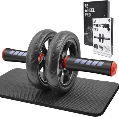 Ab roller wheel with knee pad for abdominal exercise core workout weight loss no noise easy to assembling light weight perfect home gym equipment for men & women