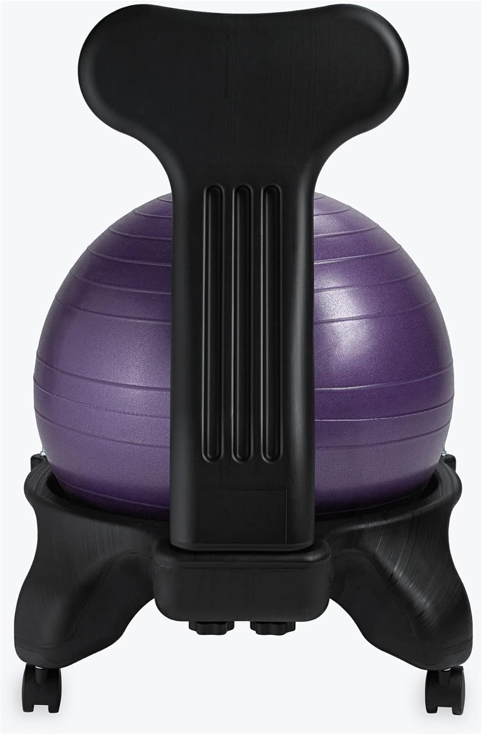 Gaiam 610-6002RTL Balance Ball Chair - Classic Yoga Ball Chair with 52cm Stability Ball, Pump & Exercise Guide for Home or Office, Black