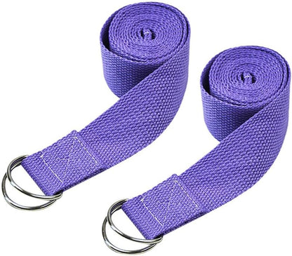 POPETPOP Yoga Stretch Belt 72 Inch Elastic Fitness Stretch Band with Durable Buckle for Flexibility Muscle Stretching and Daily Exercise
