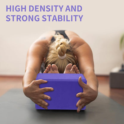 1 Pack Large Yoga Block 9x6x4 Inches, Sturdy Yoga Foam Blocks, High Density & Non Slip Surface for Yoga, Pilates & Stretching, Fitness Accessories for Stability & Balance