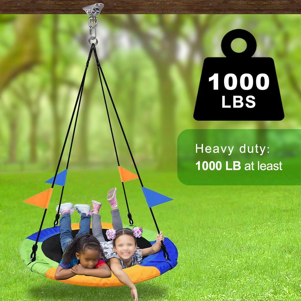 BeneLabel Swing Hanger with Bearing Swivel 800LB Capacity Stainless Steel Ceiling Mount Bracket Hanging Kit for Aerial Silks, Swings, Hammocks, Hanging Chair, Aerial Hoop, Heavy Bag, Yoga Swing