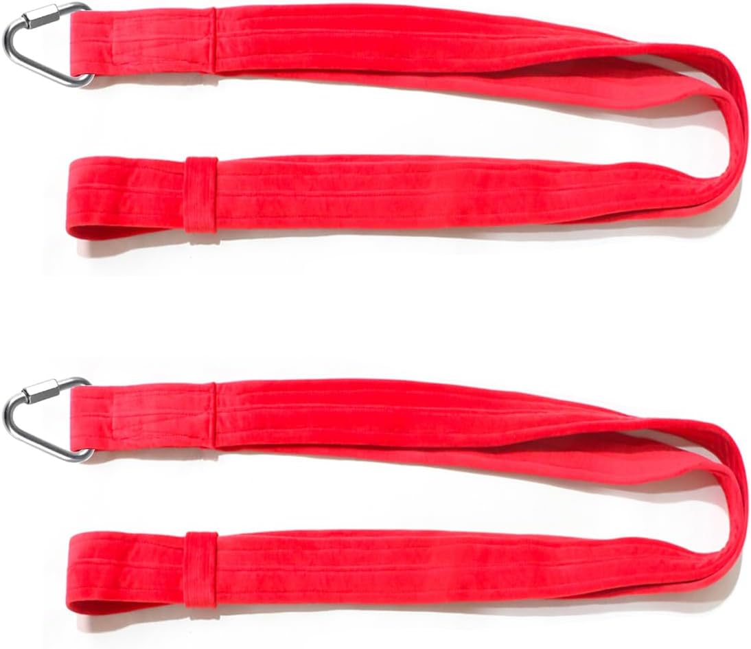 4.9ft 1.5m Aerial Straps Ropes Yoga Aerial Acrobatics Body Aerial Loop Trapeze Circus Apparatuses Equipment Three-Layer Straps 1 pairs