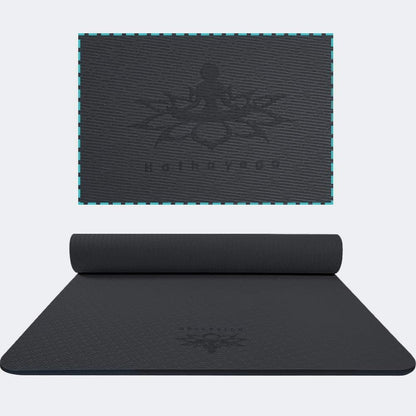 Hatha Yoga Extra Thick TPE Yoga Mat - 72"x 32" Thickness 1/2 Inch -Eco Friendly SGS Certified - With High Density Anti-Tear Exercise Bolster For Home Gym Travel & Floor Outside