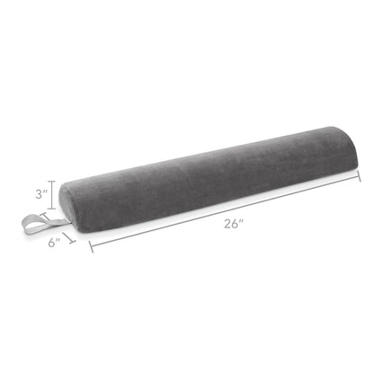 Saloniture Half Round Massage Table Bolster Pillow Pad - 26 x 6 x 3 Inch - Black