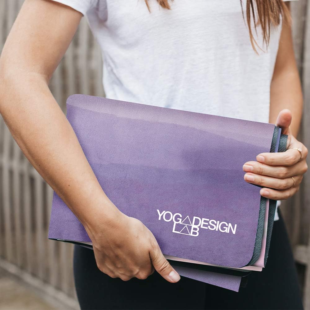 YOGA DESIGN LAB | The Combo Yoga Mat | Eco Luxury | Ideal for Hot Yoga, Power, Bikram, Ashtanga, Sweat | Studio Quality | Includes Carrying Strap!