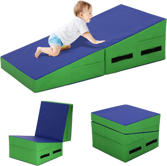 Gymnastics Wedge Mats for Tumbling,48x24 Inch Gymnastics Cheese Mat with Non-Slip,EPE Foam for Exercise,Tumbling,Yoga