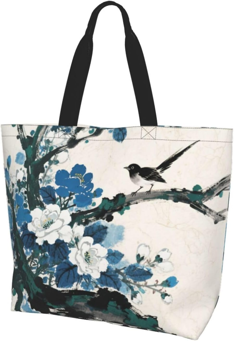 Tote Shoulder Bag Large Durable Reusable Eco-friendly Handbag Lightweight Stylish for Daily Use-19.7x15.7x5.9 Inch - Colors A