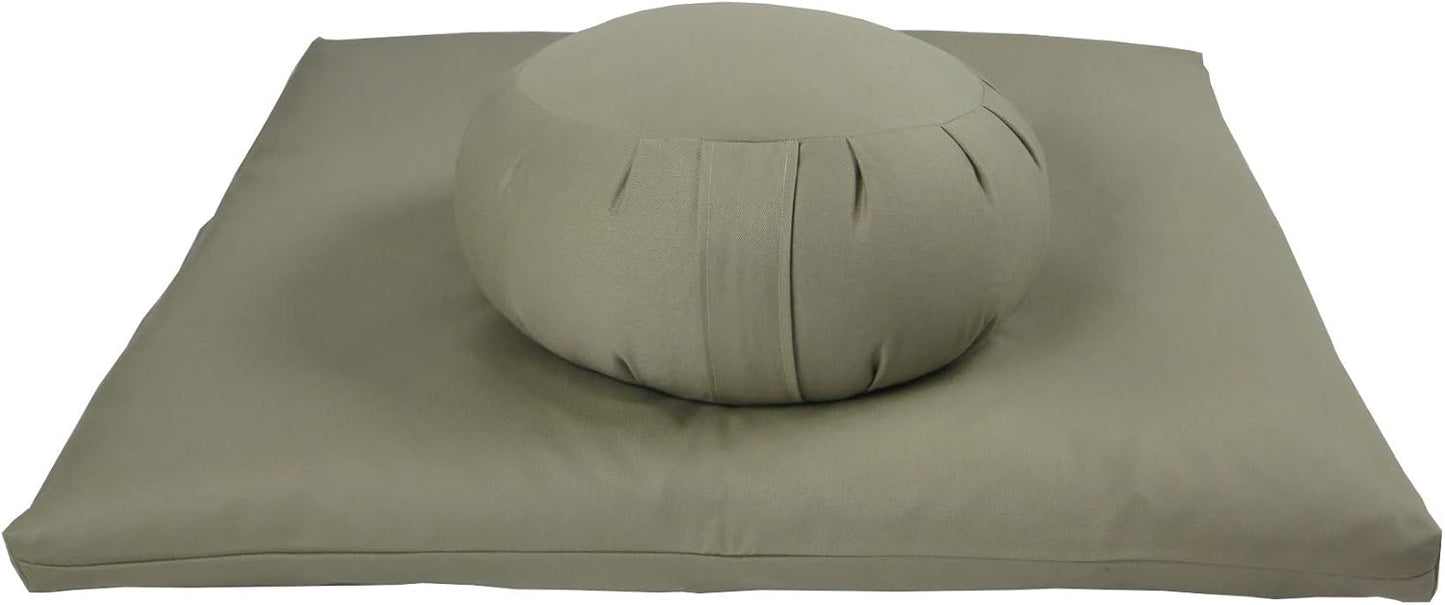 Buckwheat Zafu and Zabuton Meditation Cushion Set (2pc)