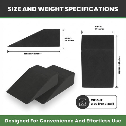 2 Pack Squat Wedge Block for Heel Elevated Squat Weightlifting Calf Stretcher Slant Board for Mobility Balance and Strength Performance