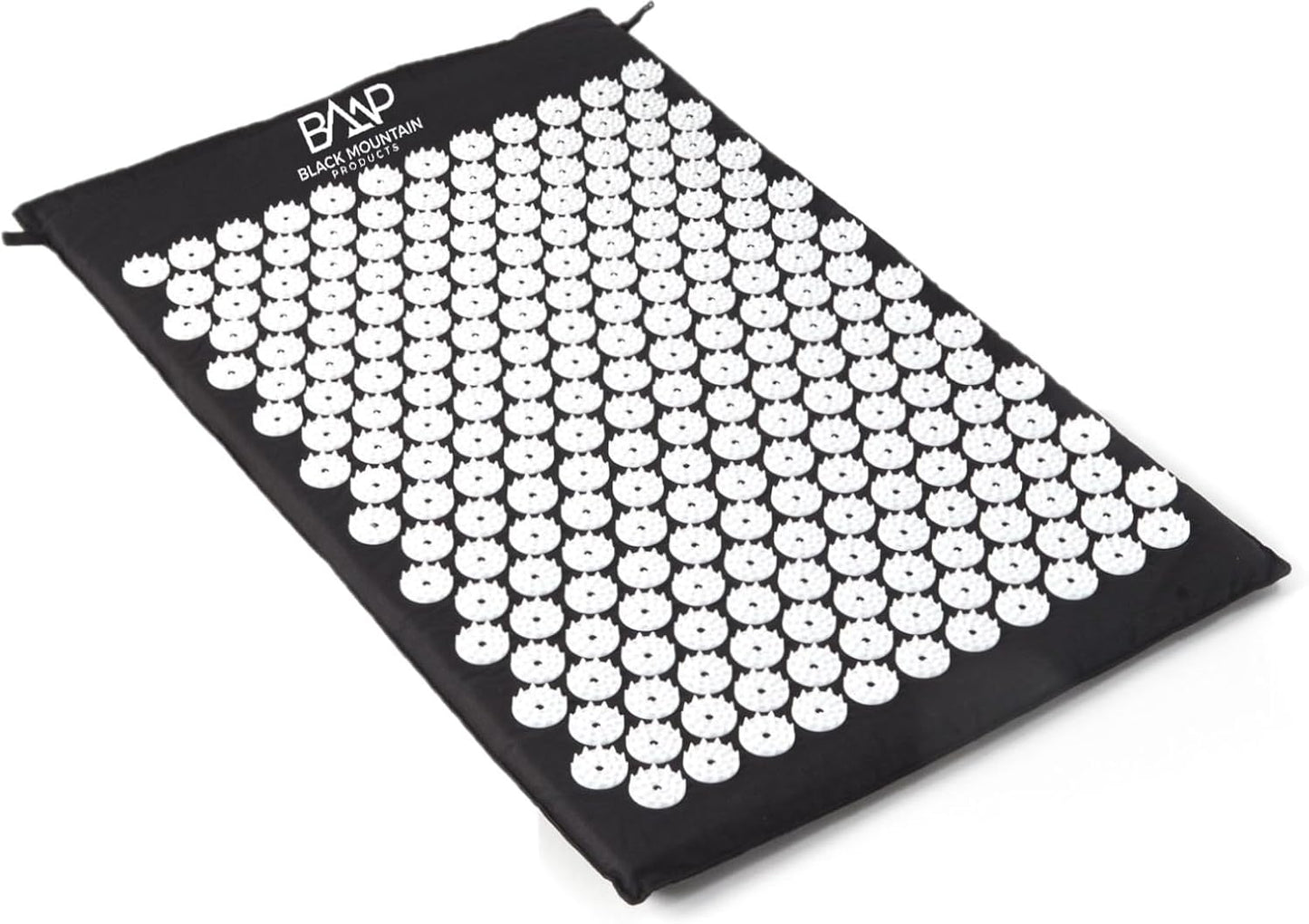 Black Mountain Products Acupressure Mat with Pillow & Carrying Bag - Acupressure Mat for Trigger Pt. Massage Therapy, Black