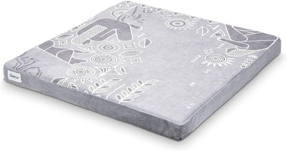 Zaveur Royal Court Meditation Mat With Velvet Cover - 24" x 24" Square Zabuton Thick Yoga Mat - Non Slip Exercise Mat for Home Workout - Thick Foam Exercise Floor Mat for Zafu or Bench