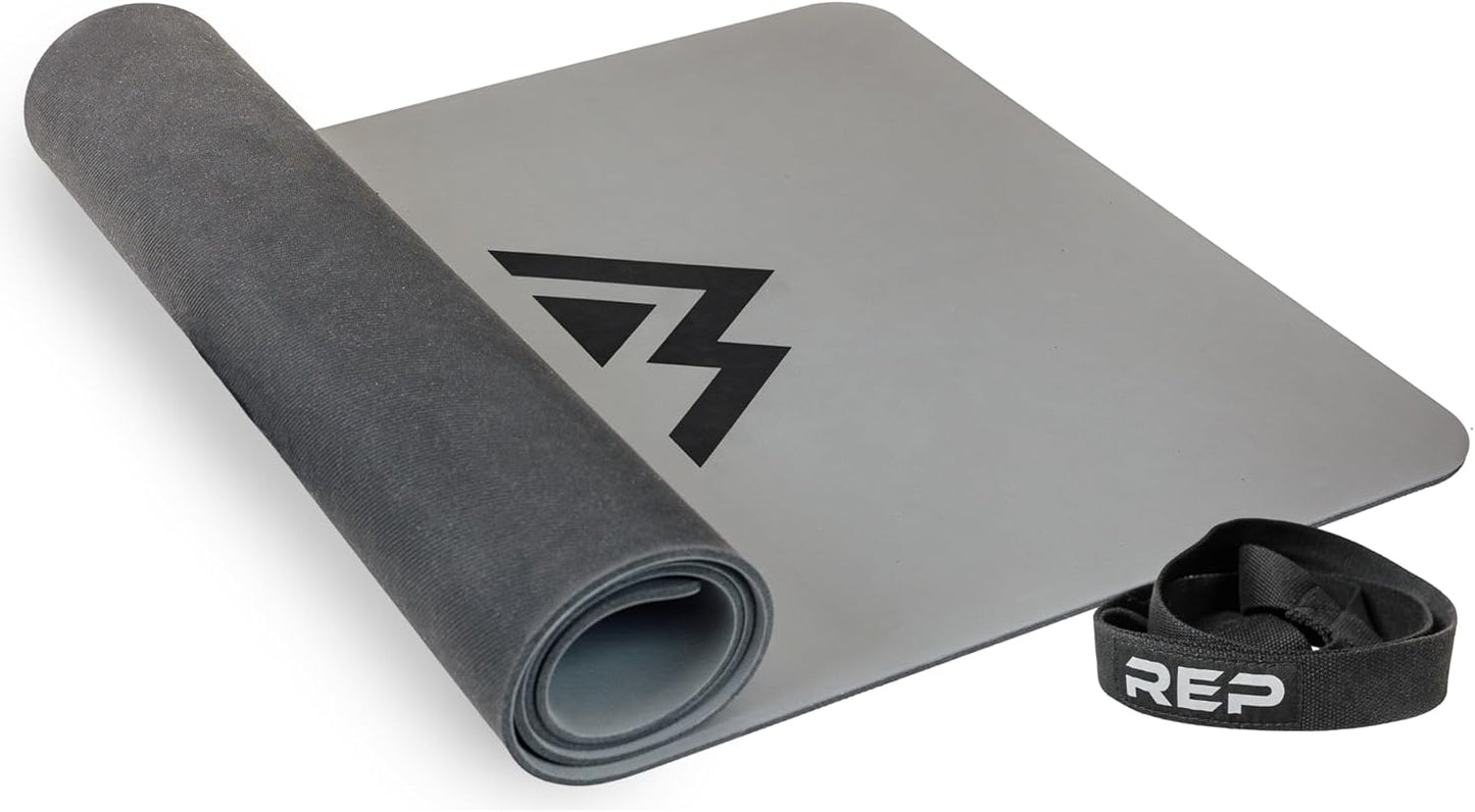 REP Fitness Premium Yoga Mat, Cork or Polyurethane, EcoFriendly, Non-Slip, 5mm or 6mm Thick, Travel, Hot Yoga & Home Fitness Mat, Optional Carry Strap, Organic, Natural, Latex-Free Materials