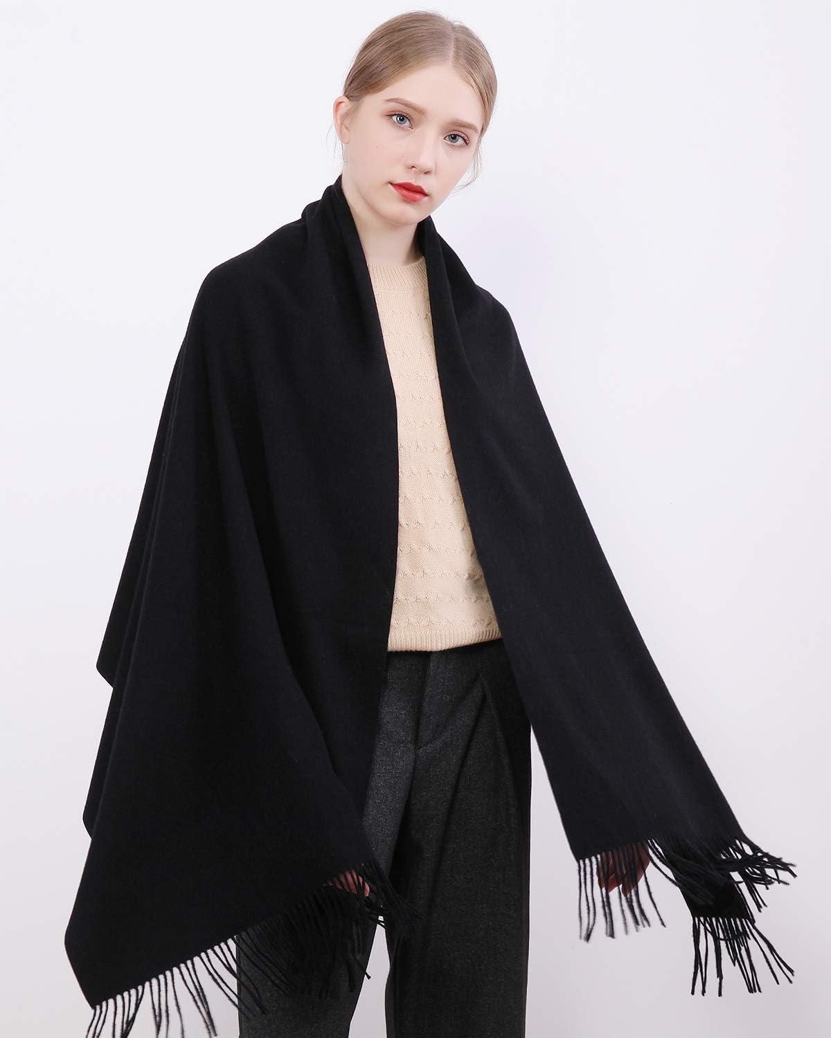 RIIQIICHY Winter Scarfs for Women Pashmina Shawls Wraps for Evening Dresses Large Warm Soft Scarves