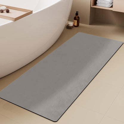 TYUU Bath Mat, Bathroom Rugs Non Slip Washable Thin Absorbent Quick Dry Bath Mat Fits Under Door Bathroom Floor Mat Perfect for Bath, Shower, or Sink 24"x36" Dark Grey