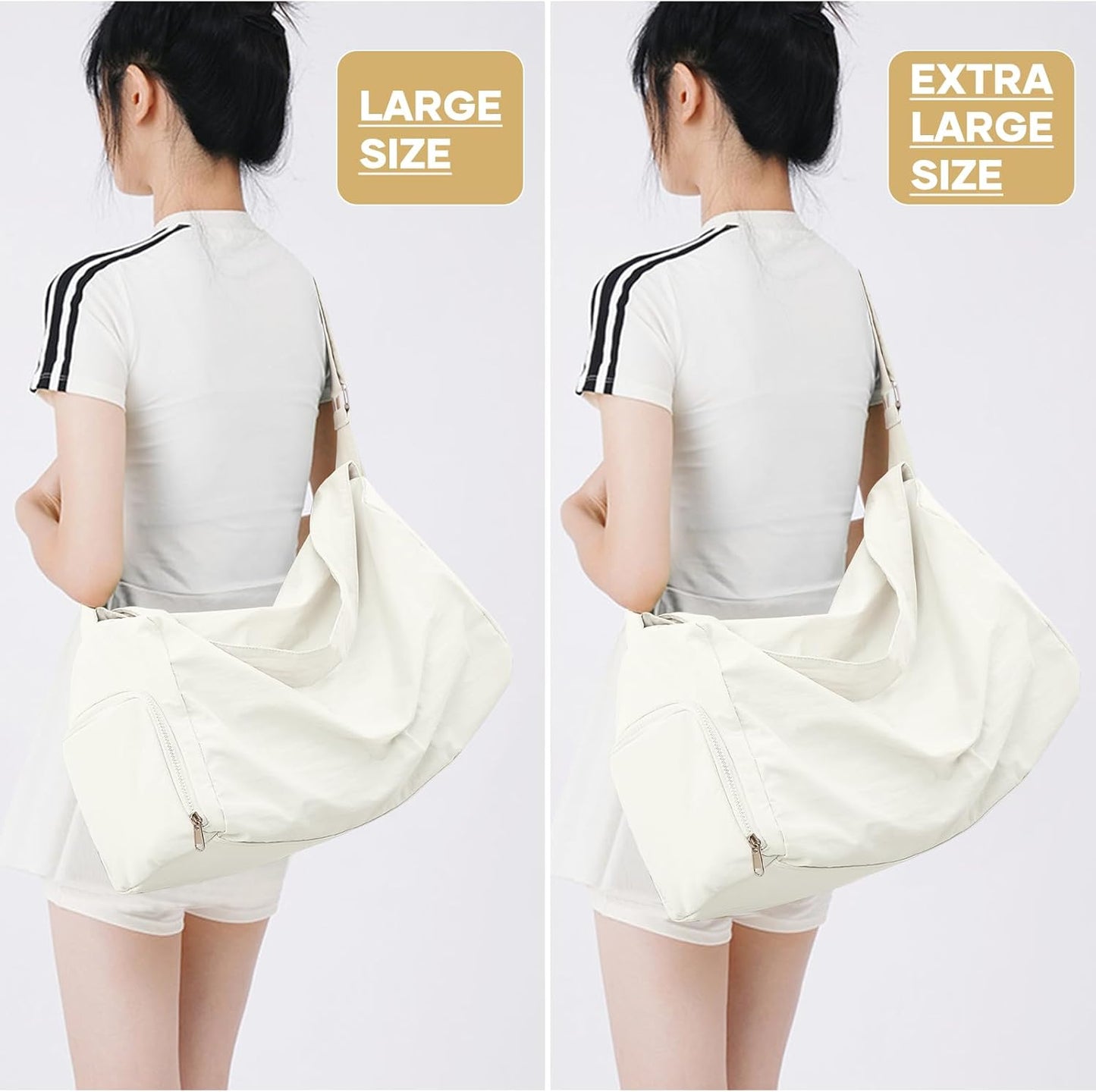Small Gym Bag with Shoe Compartment, Workout Sport Duffle Bag for Women Travel, Waterproof Shoulder Overnight Bags Lightweight Carry on Tote Bags for Swim, Yoga, Dance