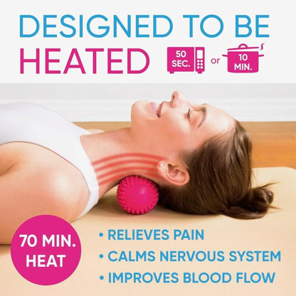 Dr. Cohen's acuball Heatable Deep Tissue Massage Ball - acuBall Trigger Point Massage Therapy for Myofascial and Stress Release and Exercise - Effective Back Massager Ball for Targeted Pain Relief