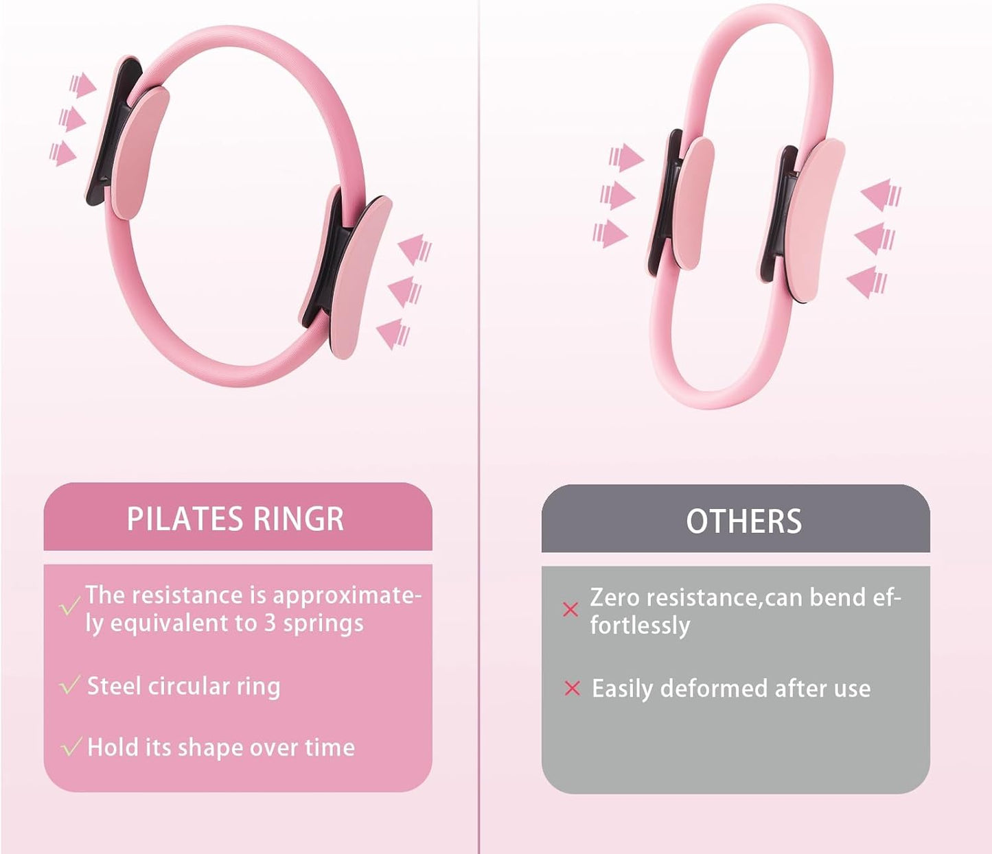 10 Pcs Pilates Equipment Present Pilates Ring Set with Yoga Ring Ball Stretching Strap Risistance Bands Block Gym Bag
