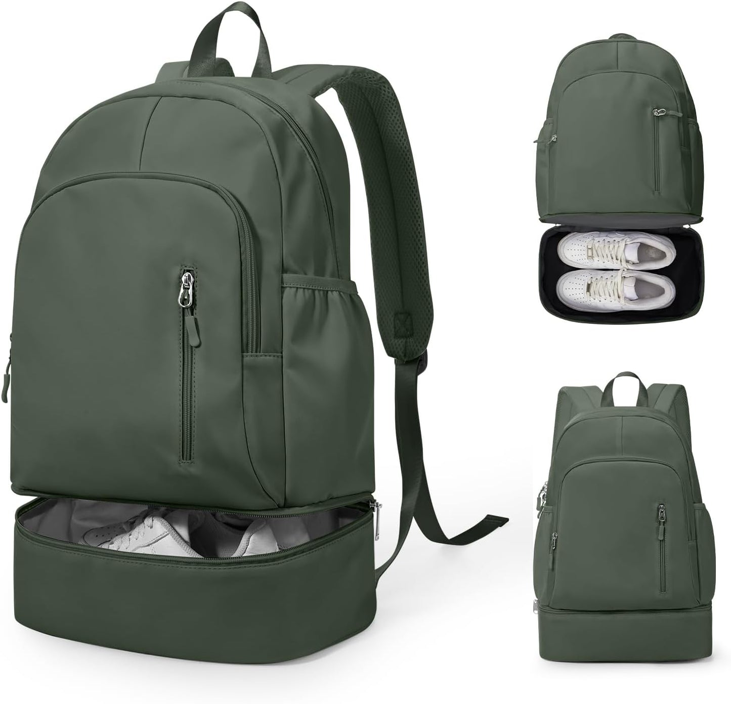 Gym Backpack for Women Men,Cheer bag,Lightweight Gym Bag with Shoe Compartment, Waterproof Sports Backpack with Wet Pocket, Black