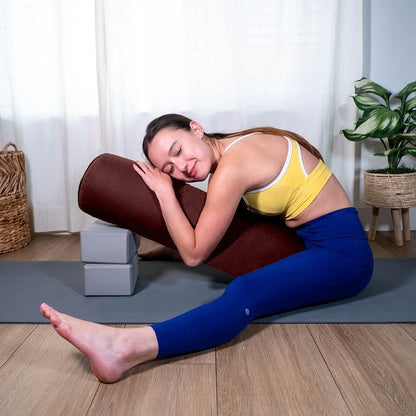 Sol Living Yoga Bolster Pillow Rectangular Meditation Cushion Cotton Meditation Accessories for Restorative Yoga Meditation Pillow Yoga Pillow Firm Body Pillow Bolster Pillow for Legs Removable Cover