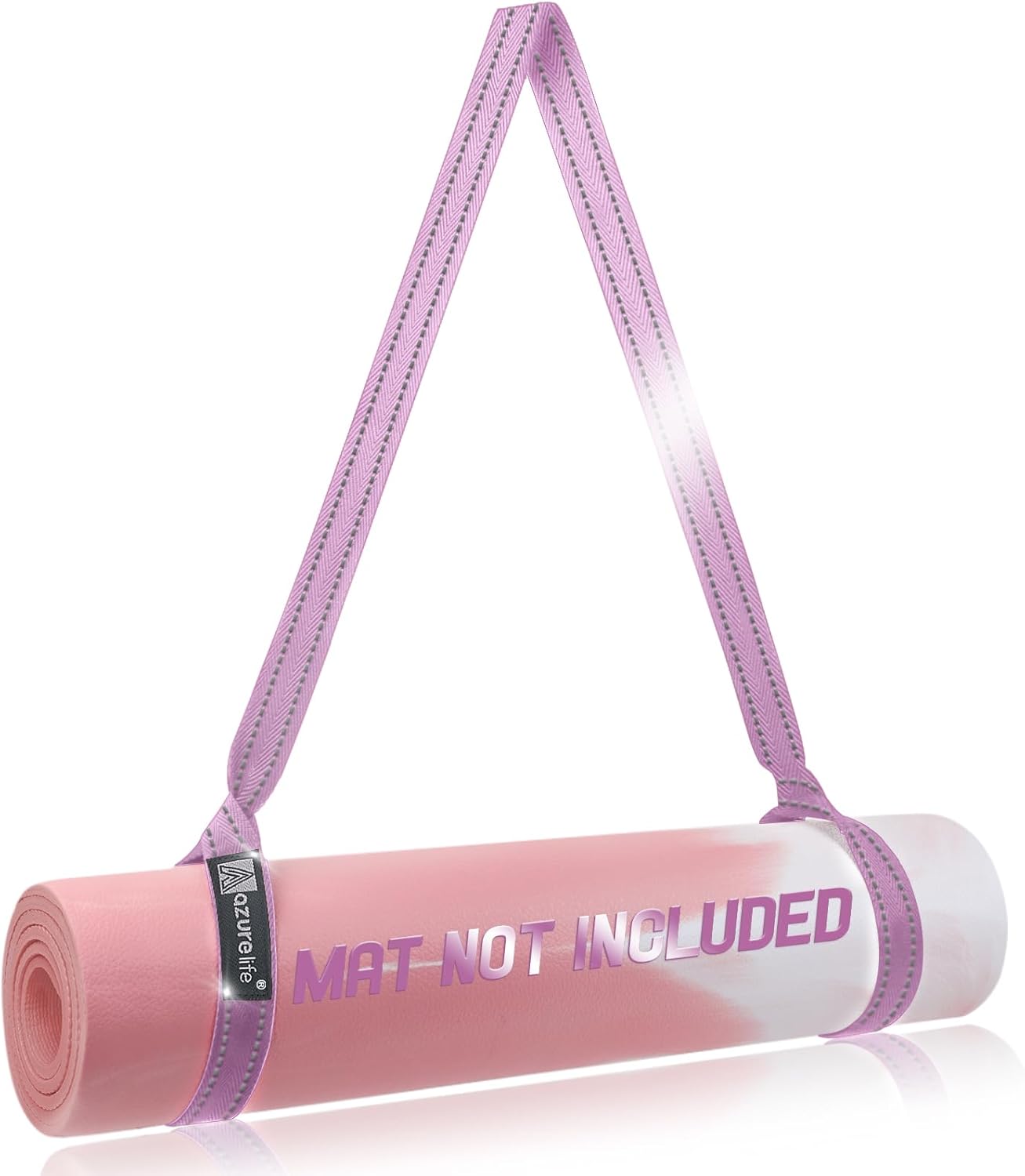 A AZURELIFE [MAT NOT Included] Yoga Mat Sling, Yoga Mat Straps for Carrying, Easy-Cinch Yoga Mat Holder Strap