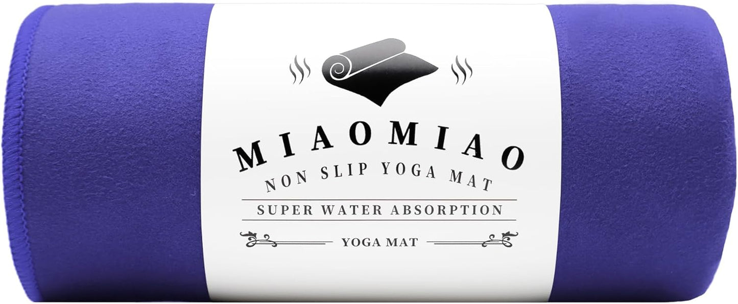 MIAOMIAO Non-Slip Hot Yoga Towel Set,Super Absorbent Microfiber in, 24.5" x 72" - Anti-Slip, Injury Free Design for Pilates, Yoga Mats, Exercise, and Fitness Gear