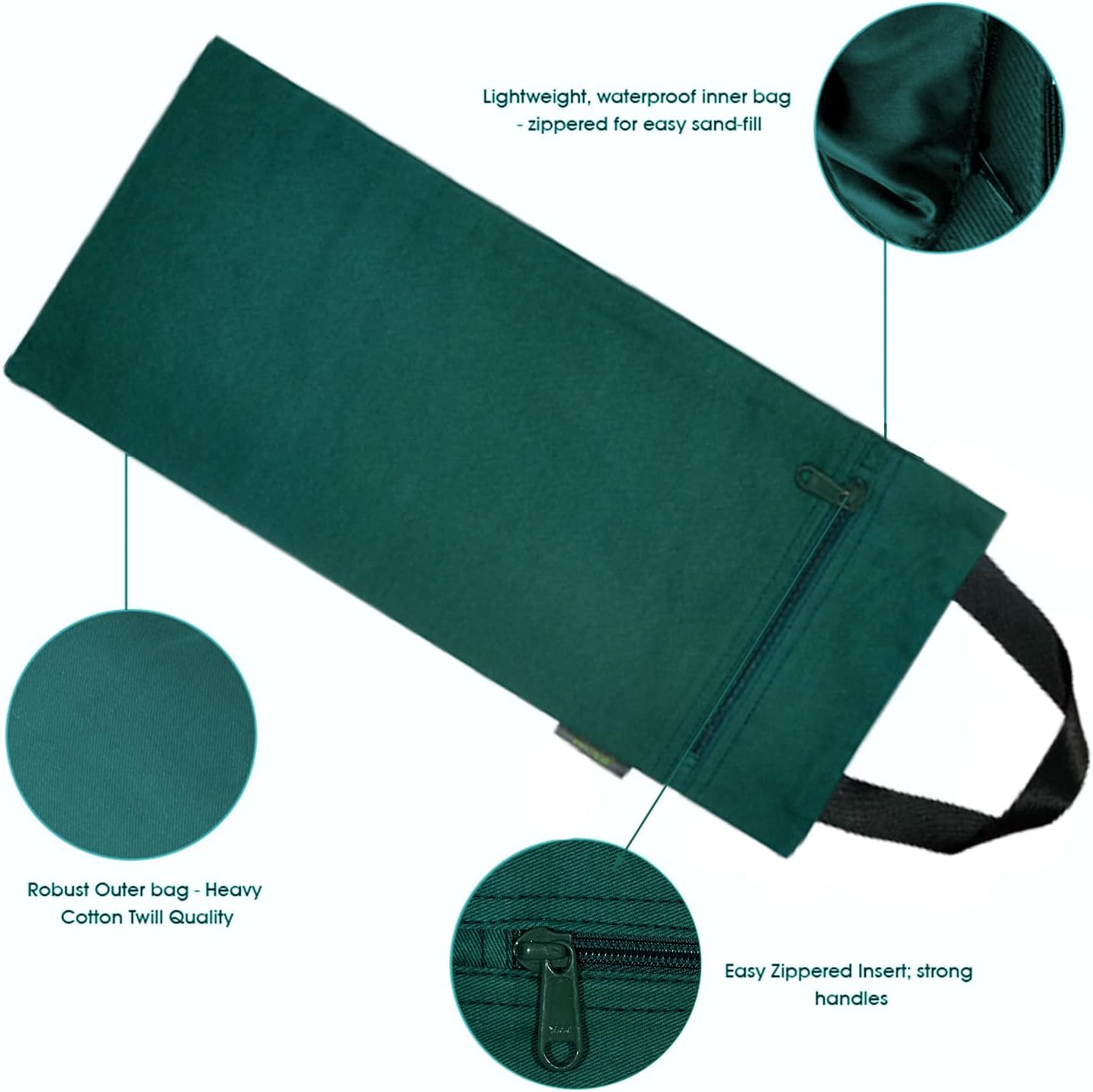 Yoga Sand Bag, Cotton Unfilled for Yogas, Weights & Resistance Training, Portable Weightlifting Sandbag