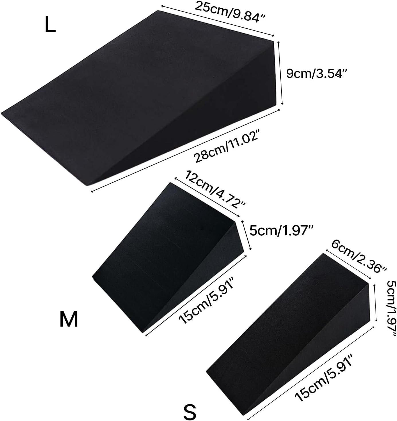 Yoga Foams Wedges Block Slants Board Calf Stretcher Inclines Board Squats Block Foot Exercise Part Easy to Use Yoga Foams