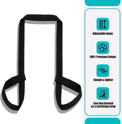 Yoga Mat Carrier Strap, Adjustable Thick Straps Sling for Carrying Large Mats, Stretching Band