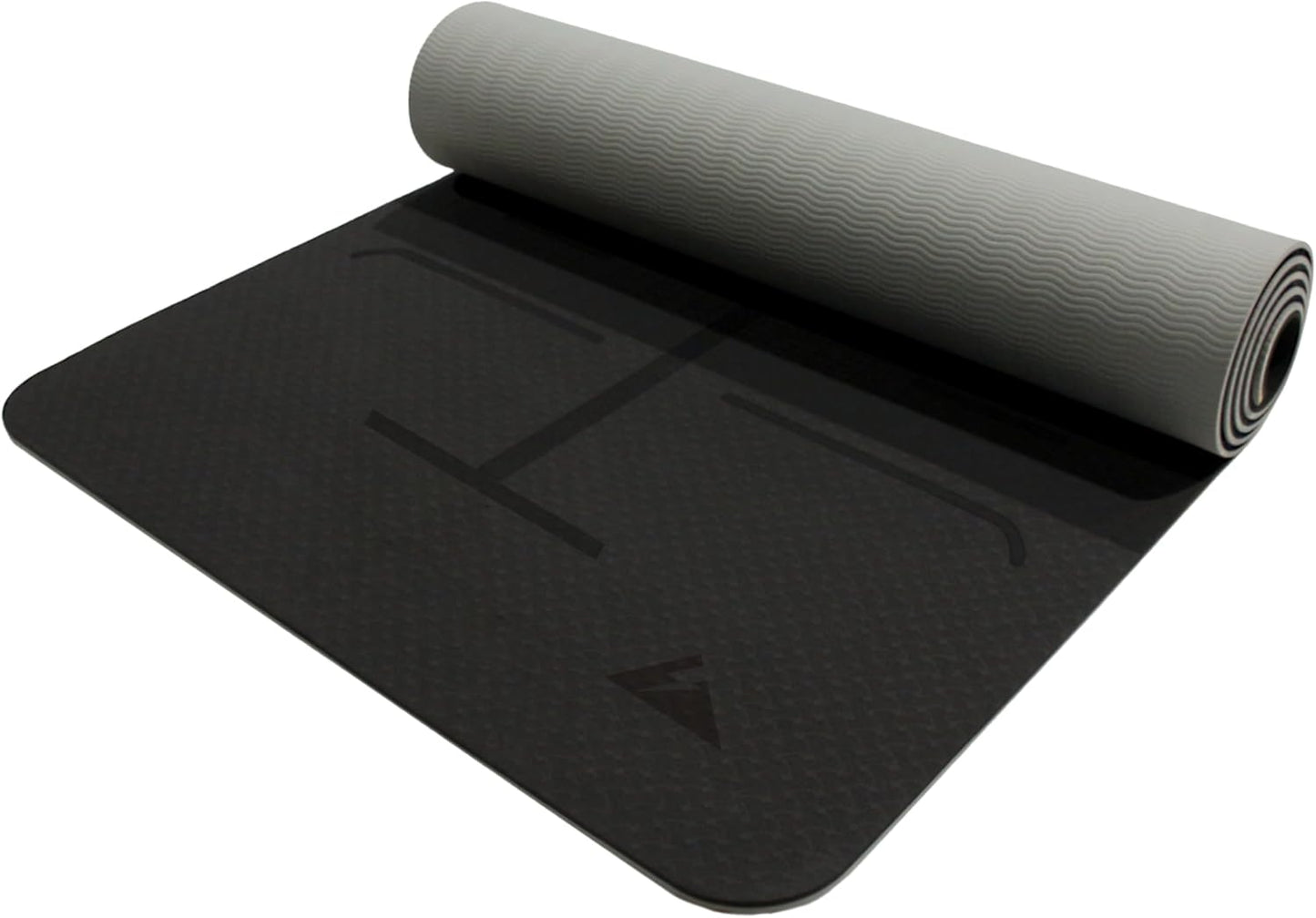BodyForge Yoga Mat Thick Exercise Mat Thick 8mm TPE Eco-Friendly with Alignment Marks Non-Slip Extra Thick High-Density for Women and Men Workout Pilates