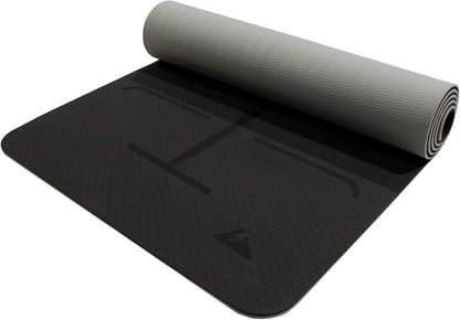 BodyForge Yoga Mat Thick Exercise Mat Thick 8mm TPE Eco-Friendly with Alignment Marks Non-Slip Extra Thick High-Density for Women and Men Workout Pilates