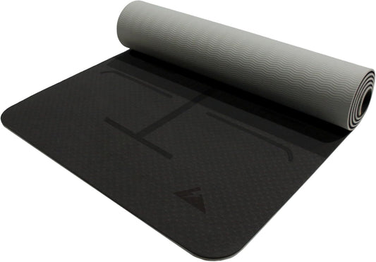 BodyForge Yoga Mat Thick Exercise Mat Thick 8mm TPE Eco-Friendly with Alignment Marks Non-Slip Extra Thick High-Density for Women and Men Workout Pilates