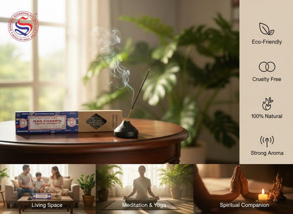 Satya Incense Gift Set Nag Champa, Super hit, Dragon's Blood, Sandalwood, Patchouli, Lavender, Positive Vibes, 15 g