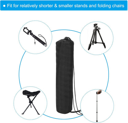 PATIKIL 20 Inch Ultra Mini Chair Replacement Bag, Nylon Foldable Tripod Carry Case Storage Bag with Shoulder Strap for Outdoor Travel, Black