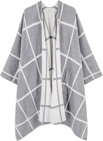 Moss Rose Women's Shawl Wrap Poncho Ruana Cape Open Front Cardigan Shawls for Spring Fall Winter