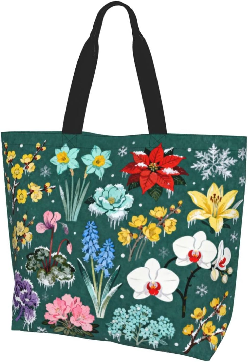 Tote Shoulder Bag Large Durable Reusable Eco-friendly Handbag Lightweight Stylish for Daily Use-19.7x15.7x5.9 Inch - Colors B