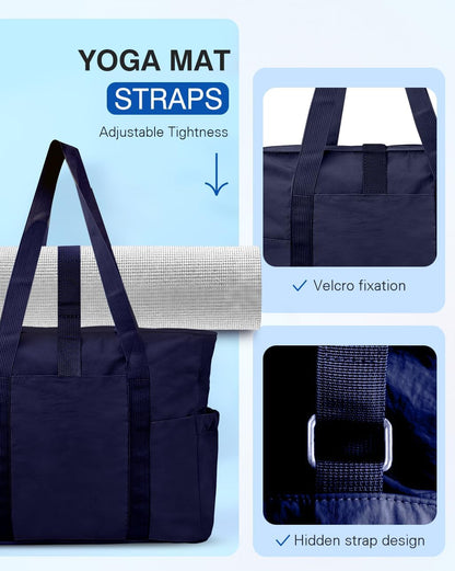 Tote Bag for Women, 26L Capacity Travel Purses Work Bag, Small Zipper Tote Bag for Travel Nurse Gym Teacher