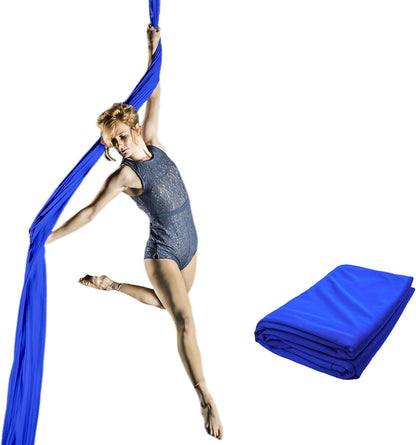 Aerial Silks Fabric, 9 Yards(8.2mL x 1.5mW) 40D Nylon Medium Stretch Yoga Swing for Acrobatic Flying, Durable Aerial Trapeze for Home, Boost Strength Balance (Fabric Only)