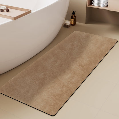 TYUU Bath Mat, Bathroom Rugs Non Slip Washable Thin Absorbent Quick Dry Bath Mat Fits Under Door Bathroom Floor Mat Perfect for Bath, Shower, or Sink 24"x36" Dark Grey