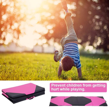 Yoga Mat Thick 2 Inch Workout Flooring for Home Gym - Exercise, Gymnastics, Tumbling, Pilates, Dance Equipment - Foldable Foam Play Mat for Kids and Adults