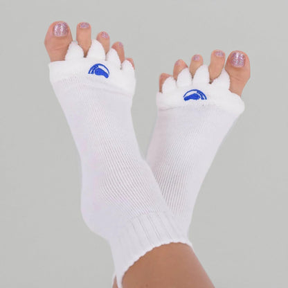 My Happy Feet Foot Alignment Socks with Toe Separators – Holiday Socks for Women & Men - Cozy Christmas Gift Idea